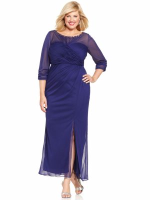 A purple mother of the bride dress by Alex Evenings